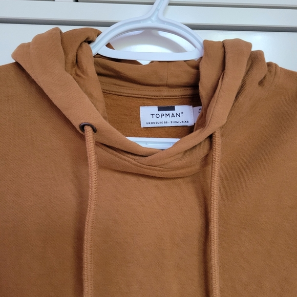 TOPMAN oversized hoodie in Orange Brown Size XS - Picture 1 of 3
